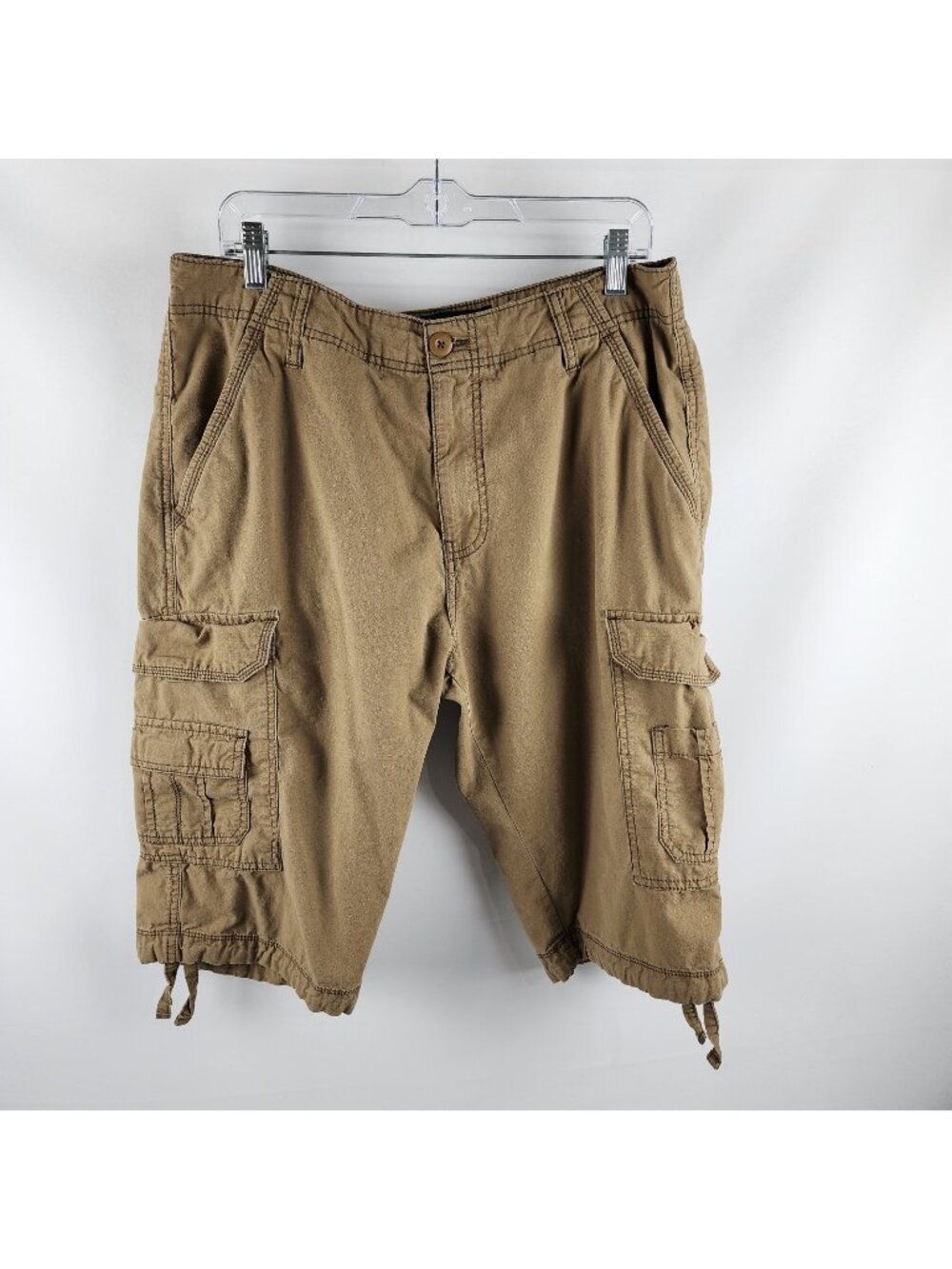 Plugg Shorts Mens 34 Brown Vintage Cargo 13 in Short